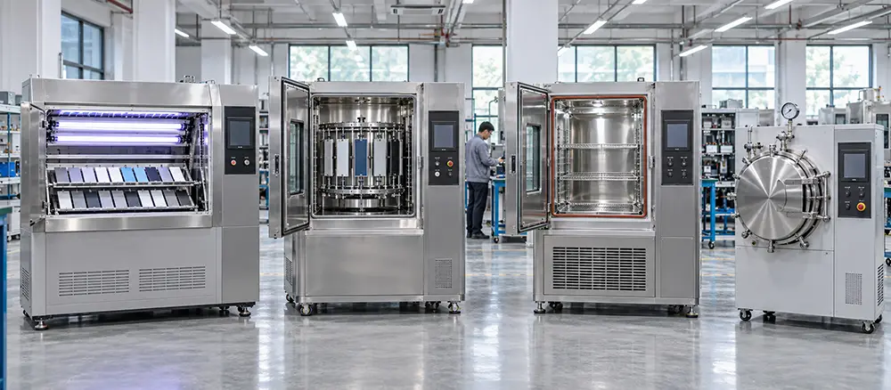 Dexiang UV, xenon arc, temperature-humidity and pressure aging test chambers